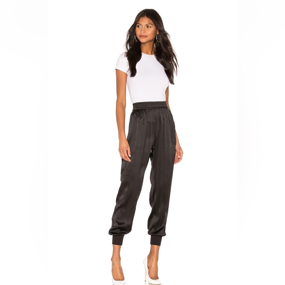 CAMI NYC Silk Black Joggers from Revolve XS